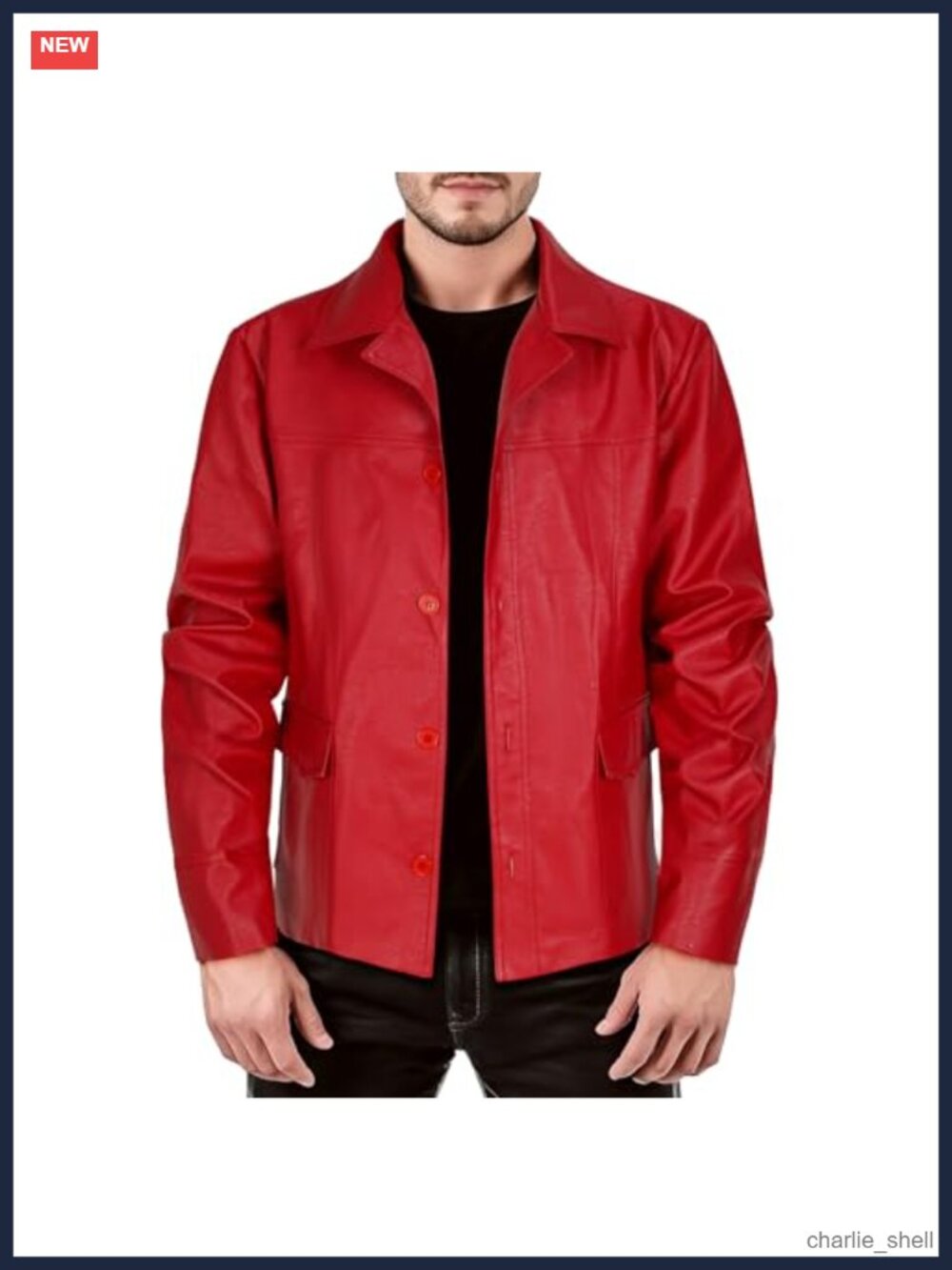Men's Leather Faux Leather Jacket Classic Lapel Slim Fit Moto